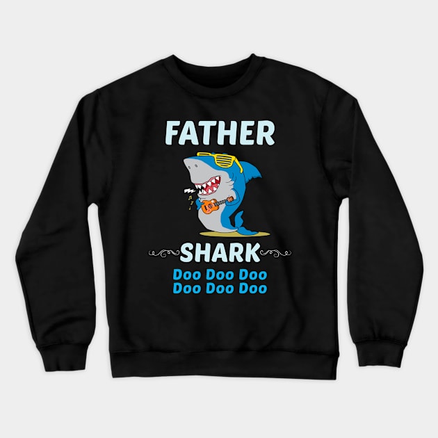 Family Shark 2 FATHER Crewneck Sweatshirt by blakelan128